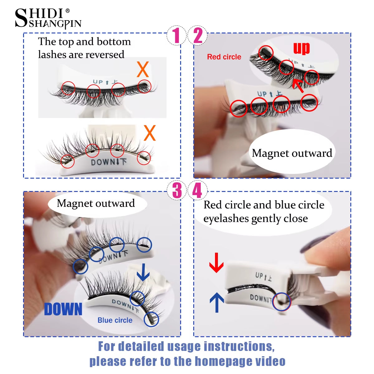 Hot 1 Pair Magnetic Eyelashes Handmade Fluffy Faux Mink Lashes Reusable Natural False Eyelashes and Magnetic Tweezers Set Makeup