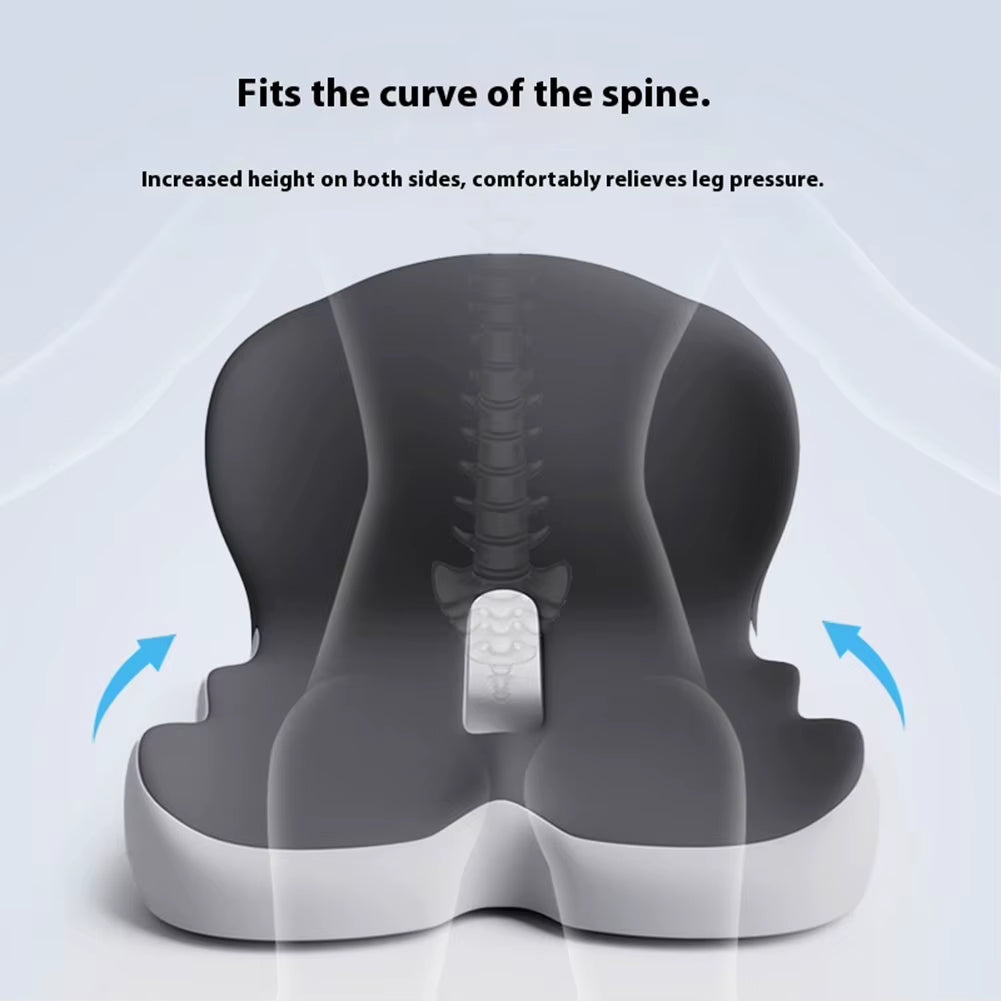 Memory Foam L-Shaped Integrated Car Seat Cushion with Back Support Sitting Pillow for Office Workers Car Drivers